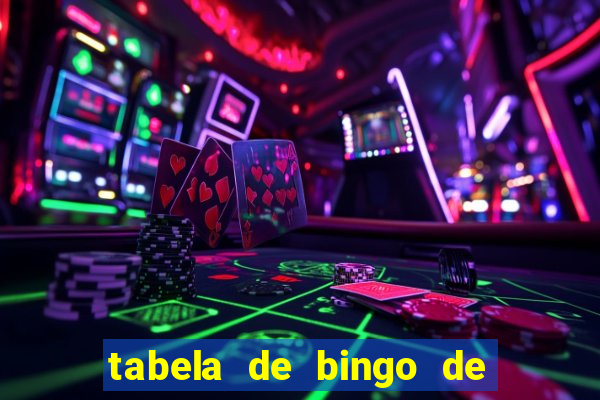 tabela de bingo de 1 a 100